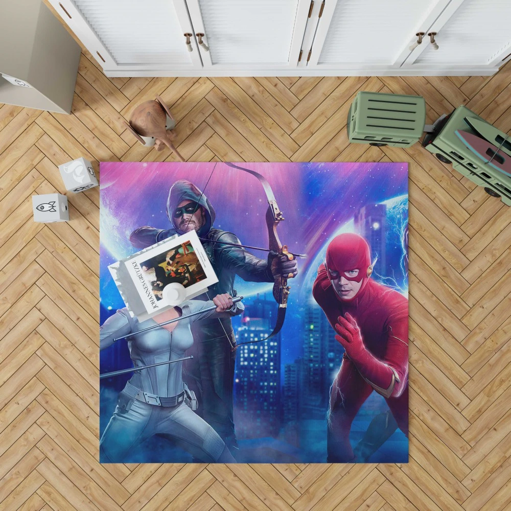 Arrowverse Epic: Crisis and Crossovers Unite Floor Rugs