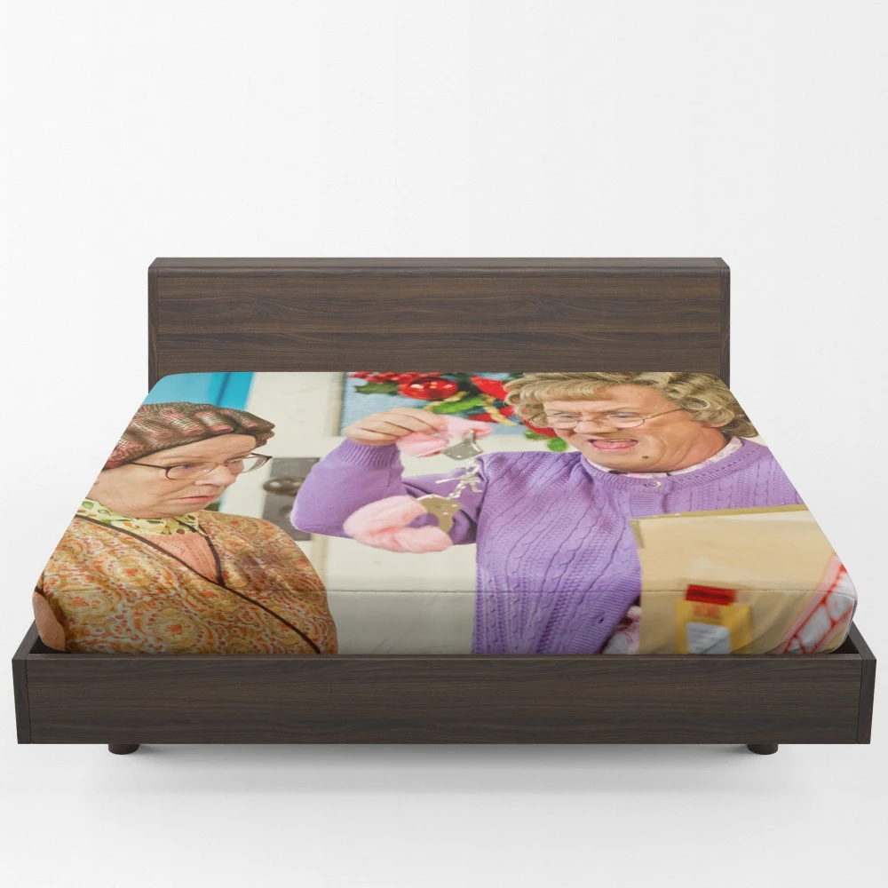 Christmas with Mrs Brown Boys Fitted Sheet 1