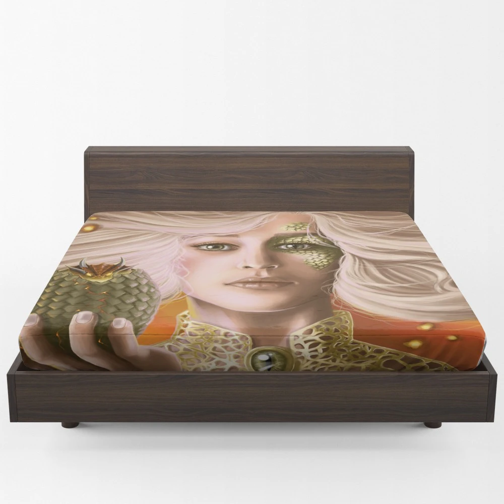 Fantasy Girl in Game of Thrones Daenerys Blonde Charm Fitted Sheet 1