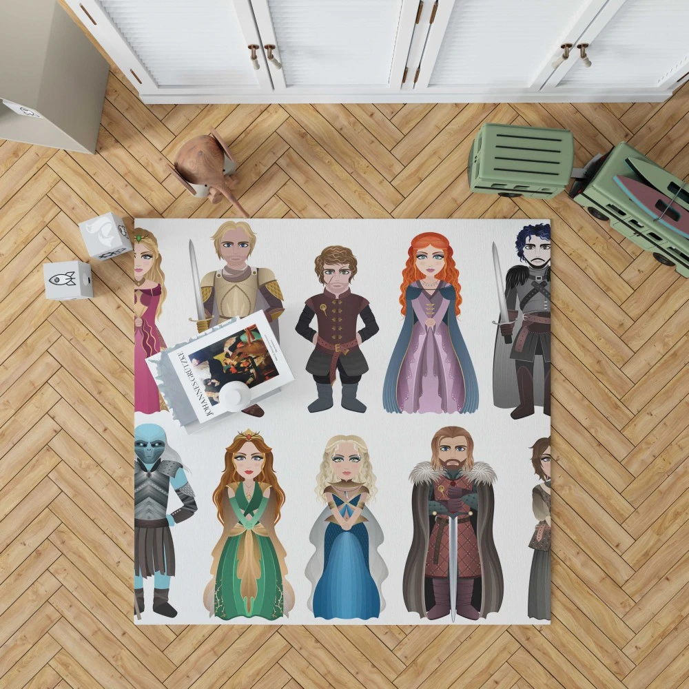 Game of Thrones Characters: A Collective Journey Floor Rugs