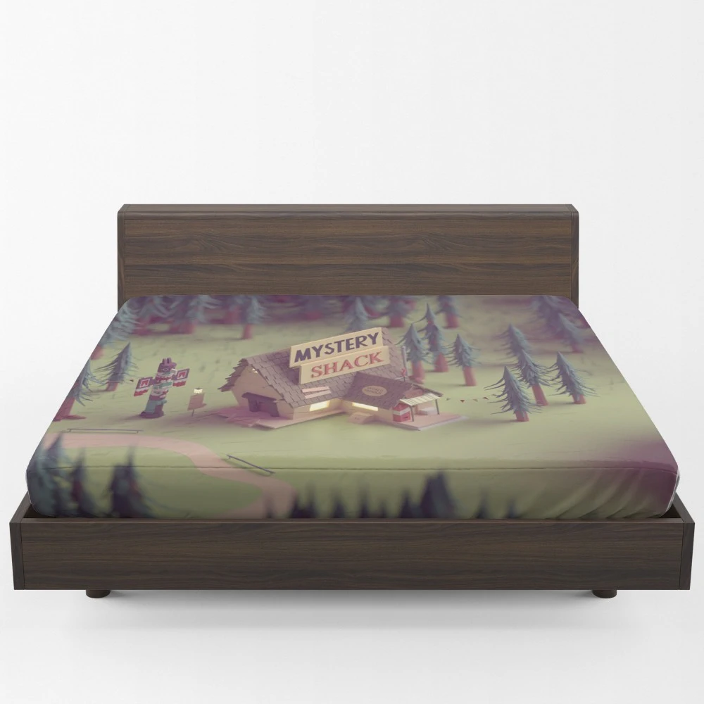 Gravity Falls Enigmatic Mystery Shack Fitted Sheet 1