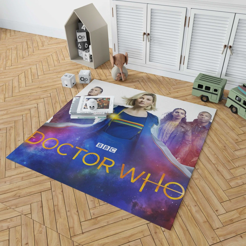 Jodie Whittaker Explores "Doctor Who" Floor Rugs 1