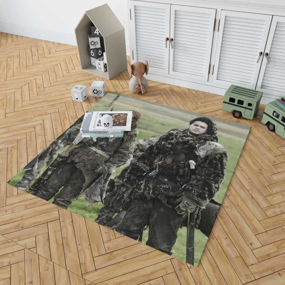 Jon Snow and Ygritte Compelling Tale Floor Rugs 1