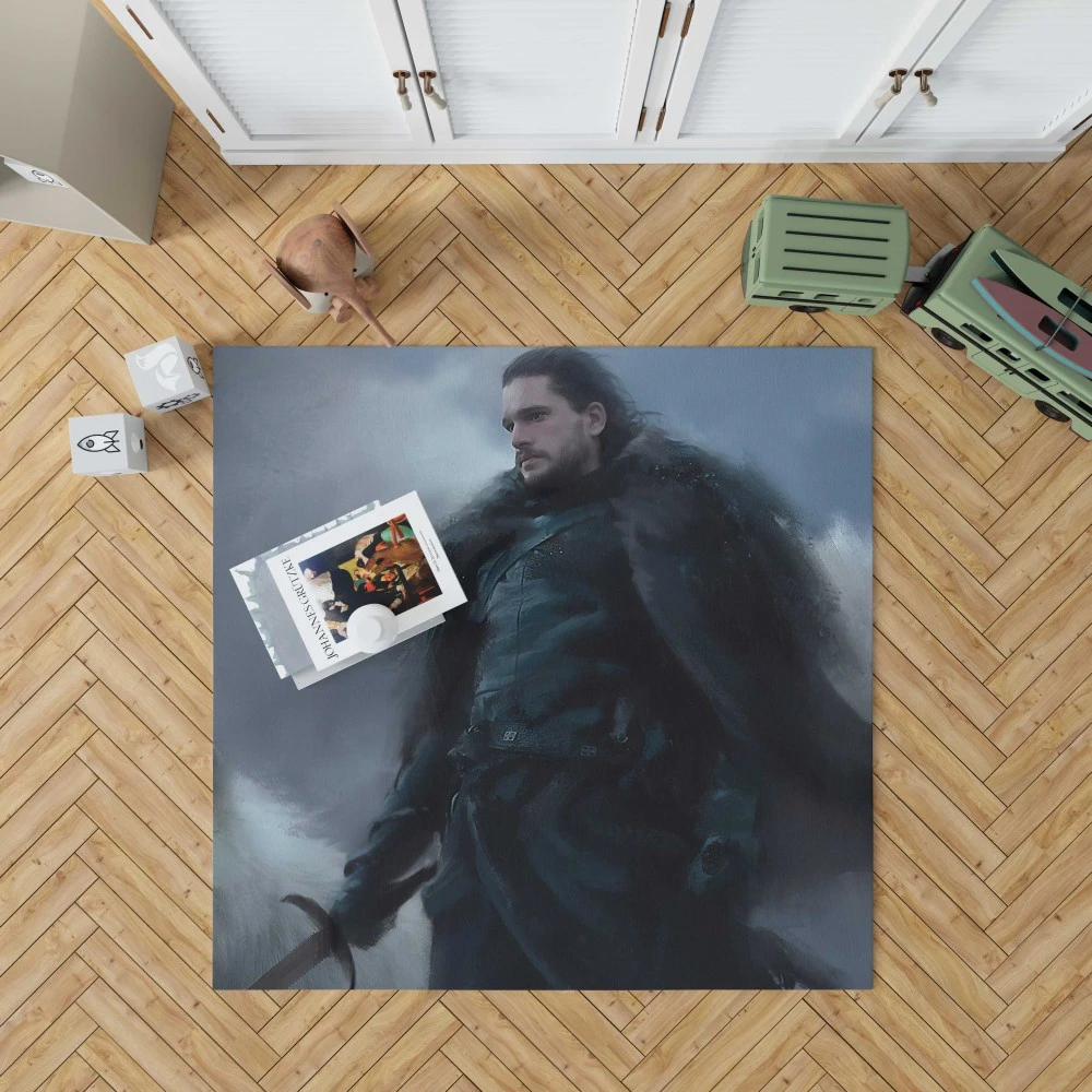 Kit Harington Jon Snow in Game of Thrones Floor Rugs