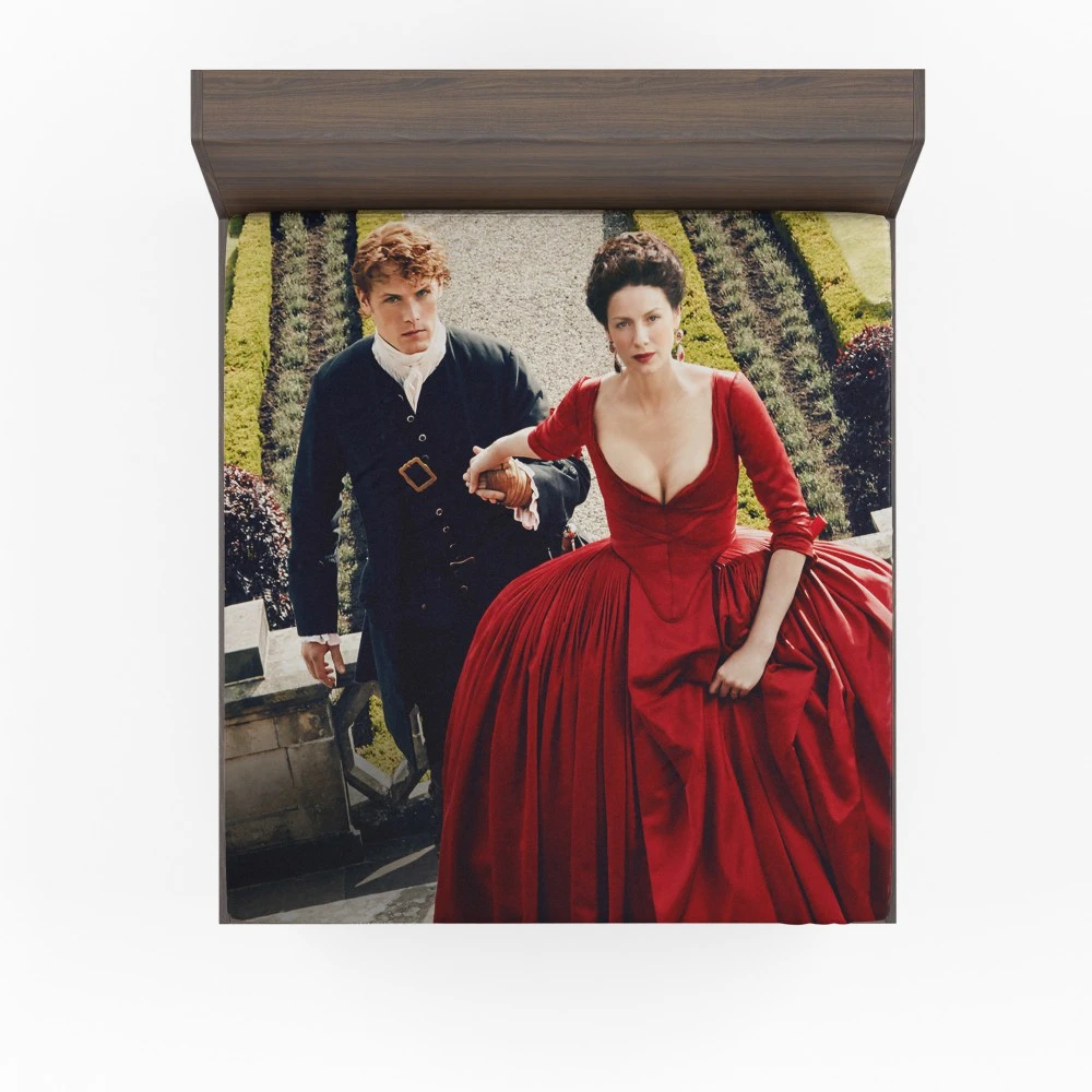 Outlander: Journey Through Time and Love Fitted Sheet