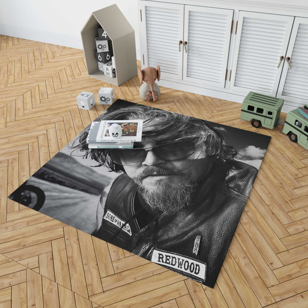 Riding with Anarchy: Sons TV Show Floor Rugs 1