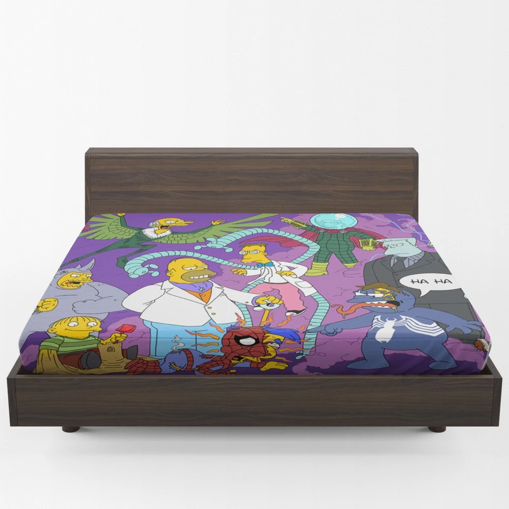 Simpsons Rich Tapestry Iconic Characters Explored Fitted Sheet 1