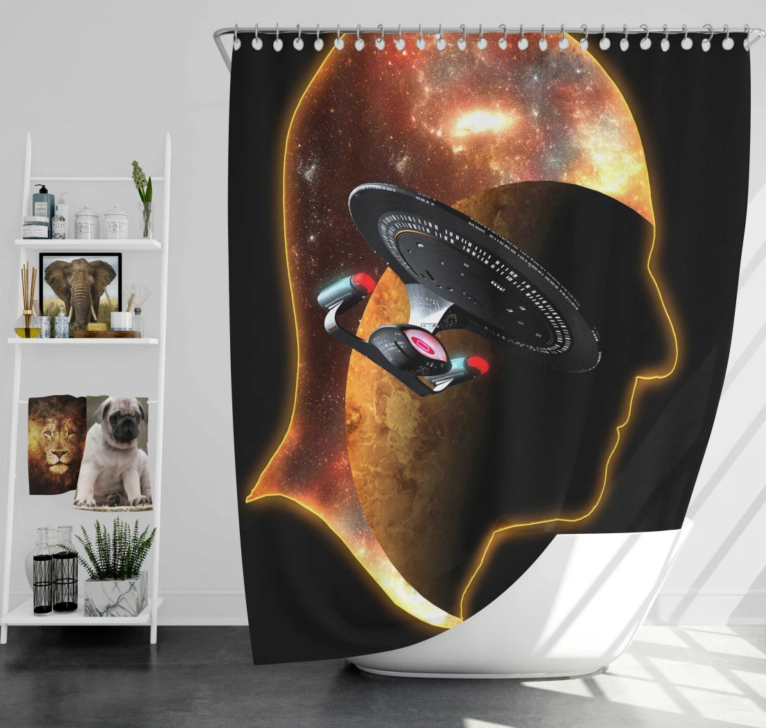 Star Trek: TNG - Sci Fi Fan Art Shower Curtain