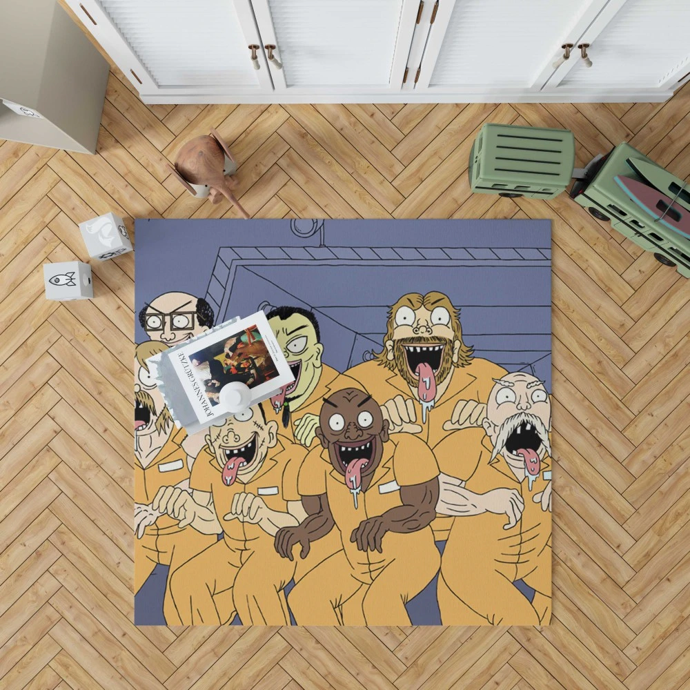 Superjail: Chaos and Comedy on TV Floor Rugs