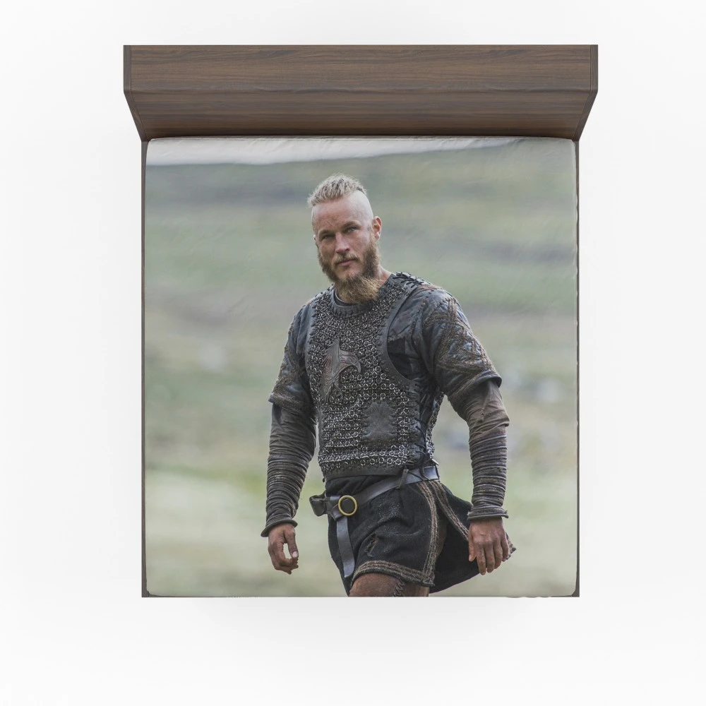 Vikings: Travis Fimmel Embodies Ragnar Lothbrok Fitted Sheet